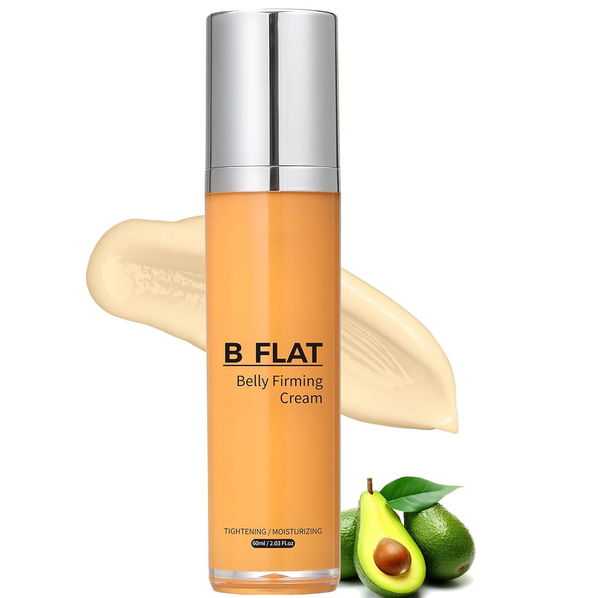 B Flat Belly Firming Cream - Body Cream Skin Tightening for Stomach Thighs & Butt, Firming and Moisturizing Body Tightening Cream