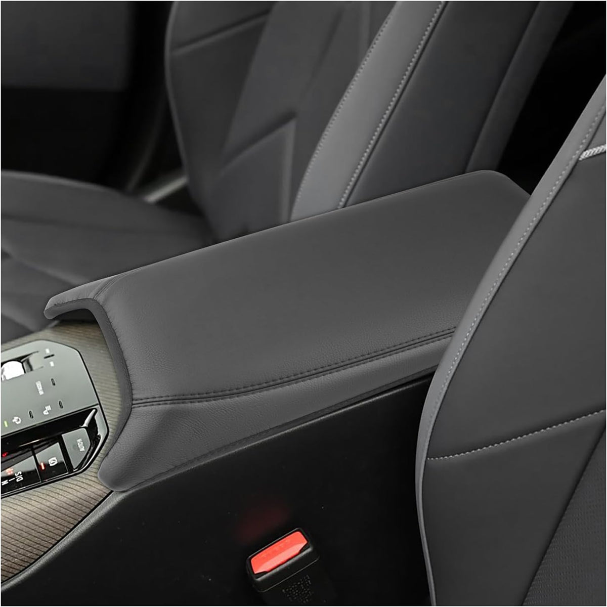 SXCY for 2025 BMW X3 Armrest Cover for 2025 BMW X3 (30 / M50 xDrive) Accessories 2025 X3 Center Console Cover 2025 X3 Middle Console Cover (Thin Cover with Black Line)