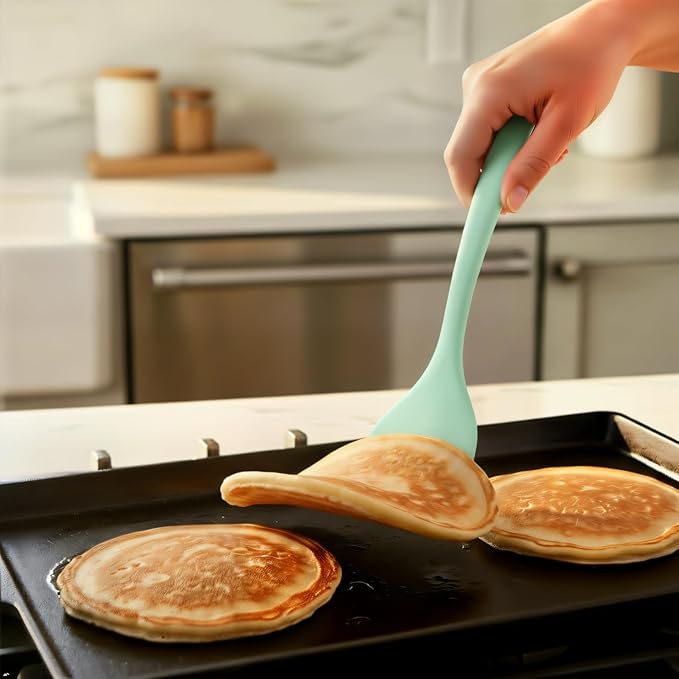 Spatula, Turner for Non-stick pans, Heat Resistant, Flipper, BPA Free Melamine Utensil with Ergonomic Handle by Reston Lloyd 11 inch, Seafoam