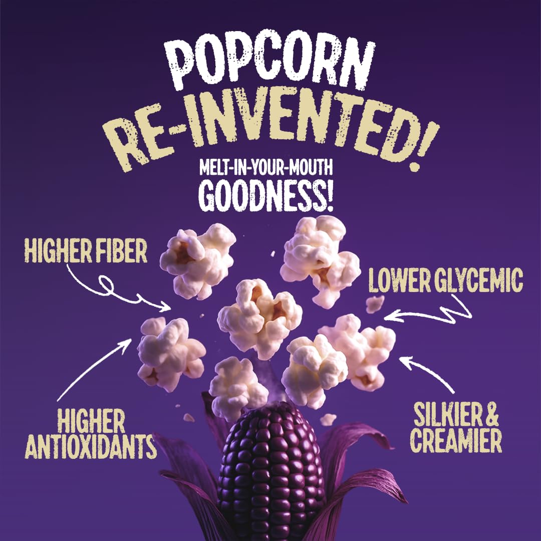 Purplesful Purple Corn Popcorn, Silkier, Creamier & Healthy Popcorn, Vegan-Friendly, Non-GMO, Flavorful Popped Corn Gourmet Snack, Jalapeno Cheddar, Big Bulk Pack - 4.8 Oz Per Pack (Pack of 9)