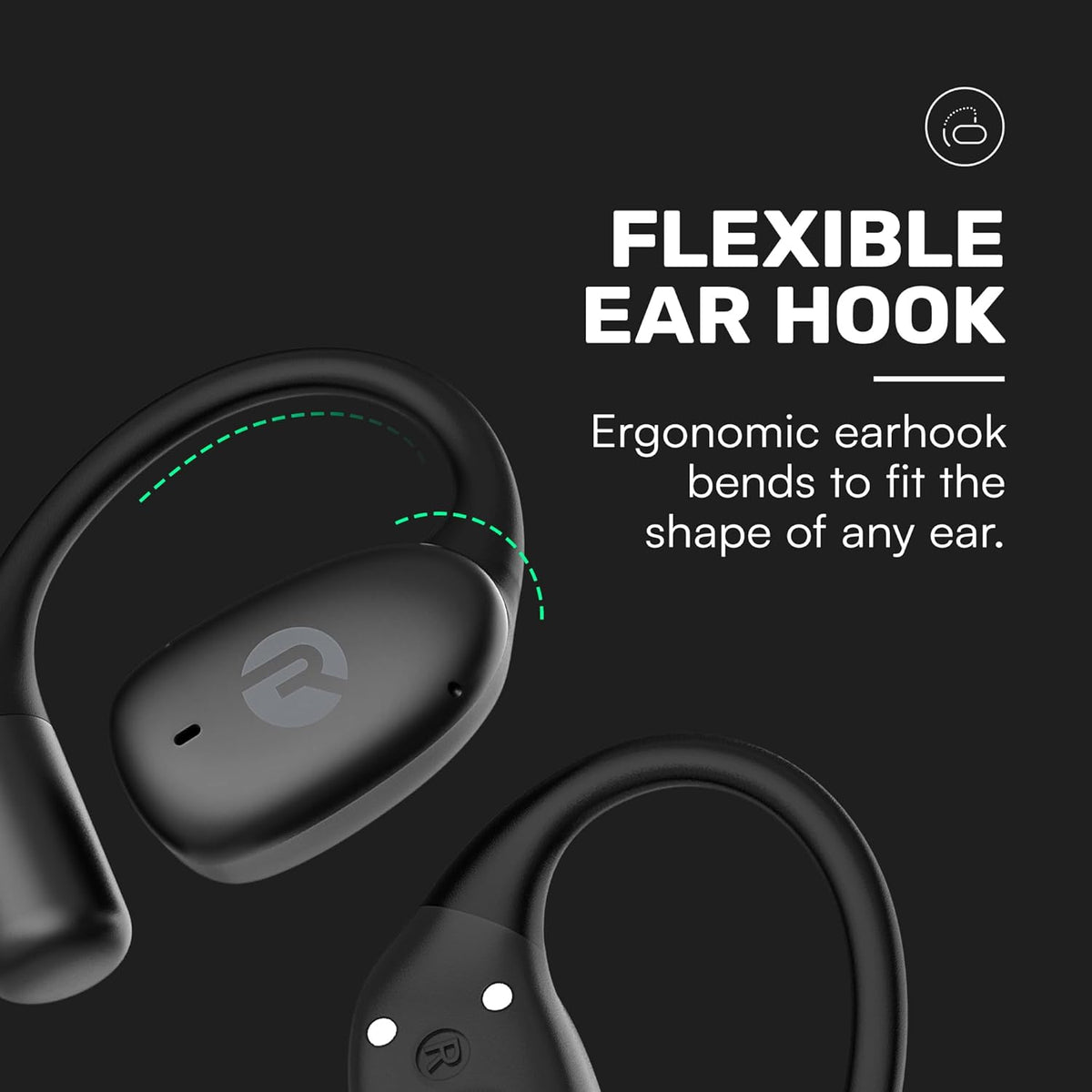 Raycon Essential Open Earbuds – True Wireless Open Ear Bluetooth 6.0 Headphones, Ultra-Lightweight, Comfort Hook Design, IPX4 Water Resistant, 36 Hours of Battery Life (Blue)