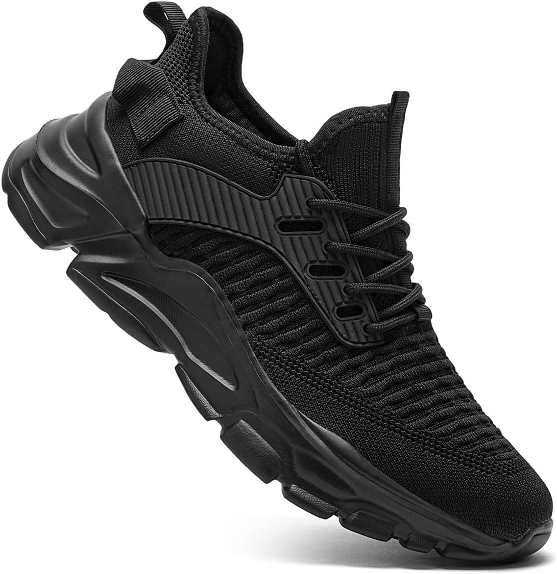 Men's Slip on Walking Shoes Tennis Running Sneakers Lightweight Breathable Casual Soft Sole Comfort Work Gym Trainers