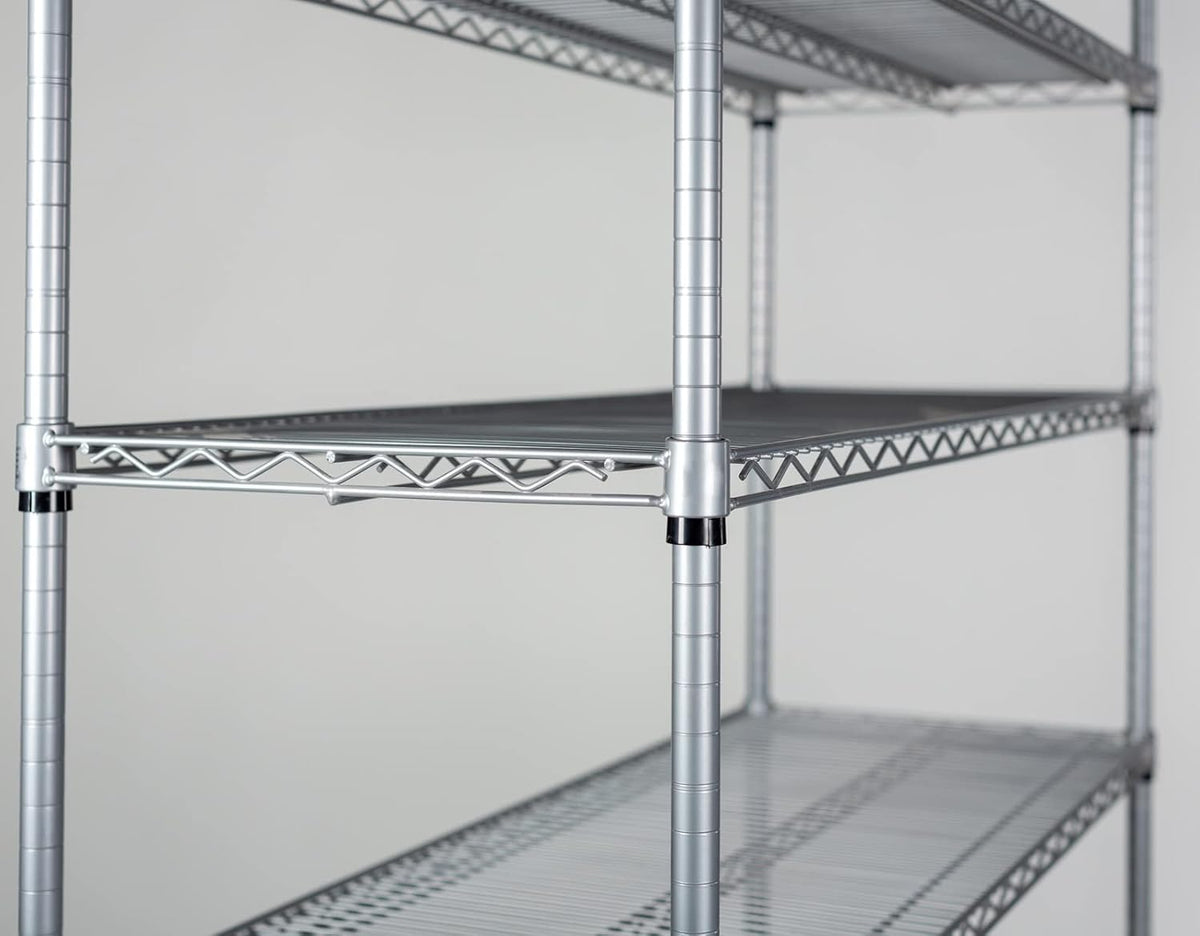 Omega 18" Deep x 48" Wide x 63" High 3 Tier Gray Starter Shelving Unit