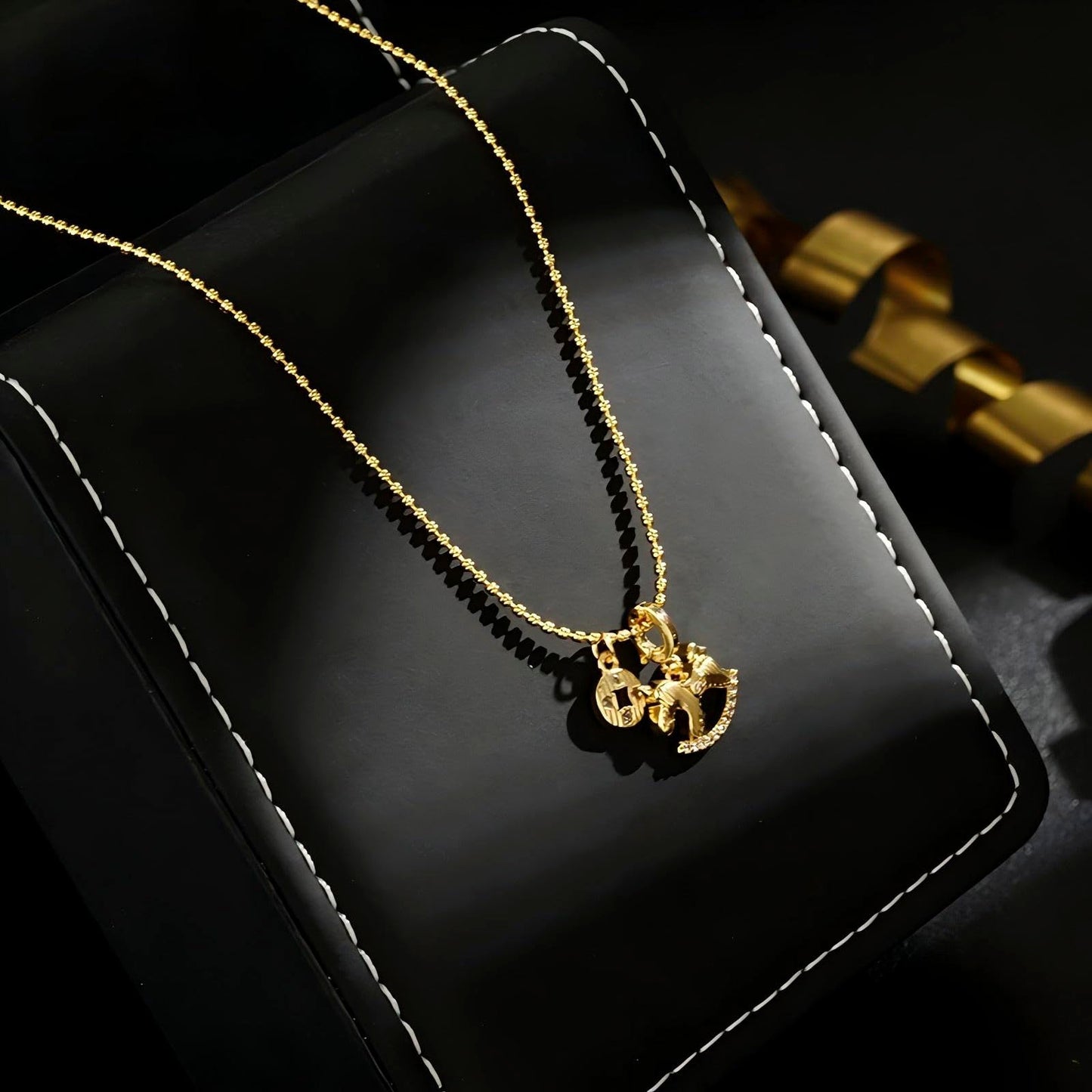 Tessalyn Gold Necklace for Women, 18K Gold Plated Horse Necklace, Dainty Horses Pendant, for Women Simple Jewelry