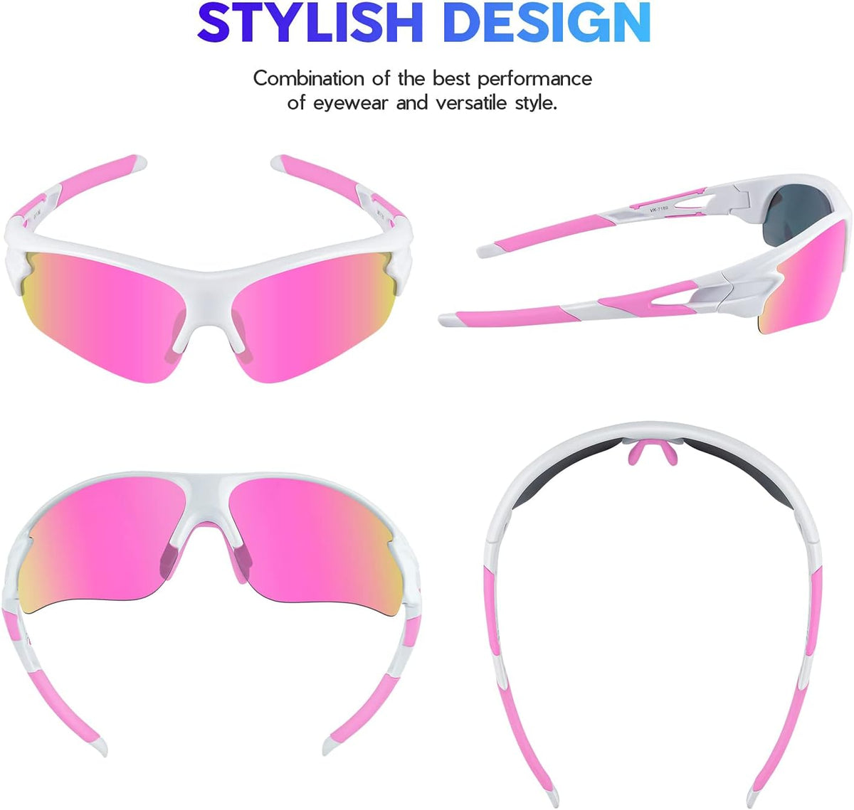 BEACOOL Polarized Sports Sunglasses for Men Women Youth Baseball Fishing Cycling Running Golf Motorcycle Tac Glasses UV400