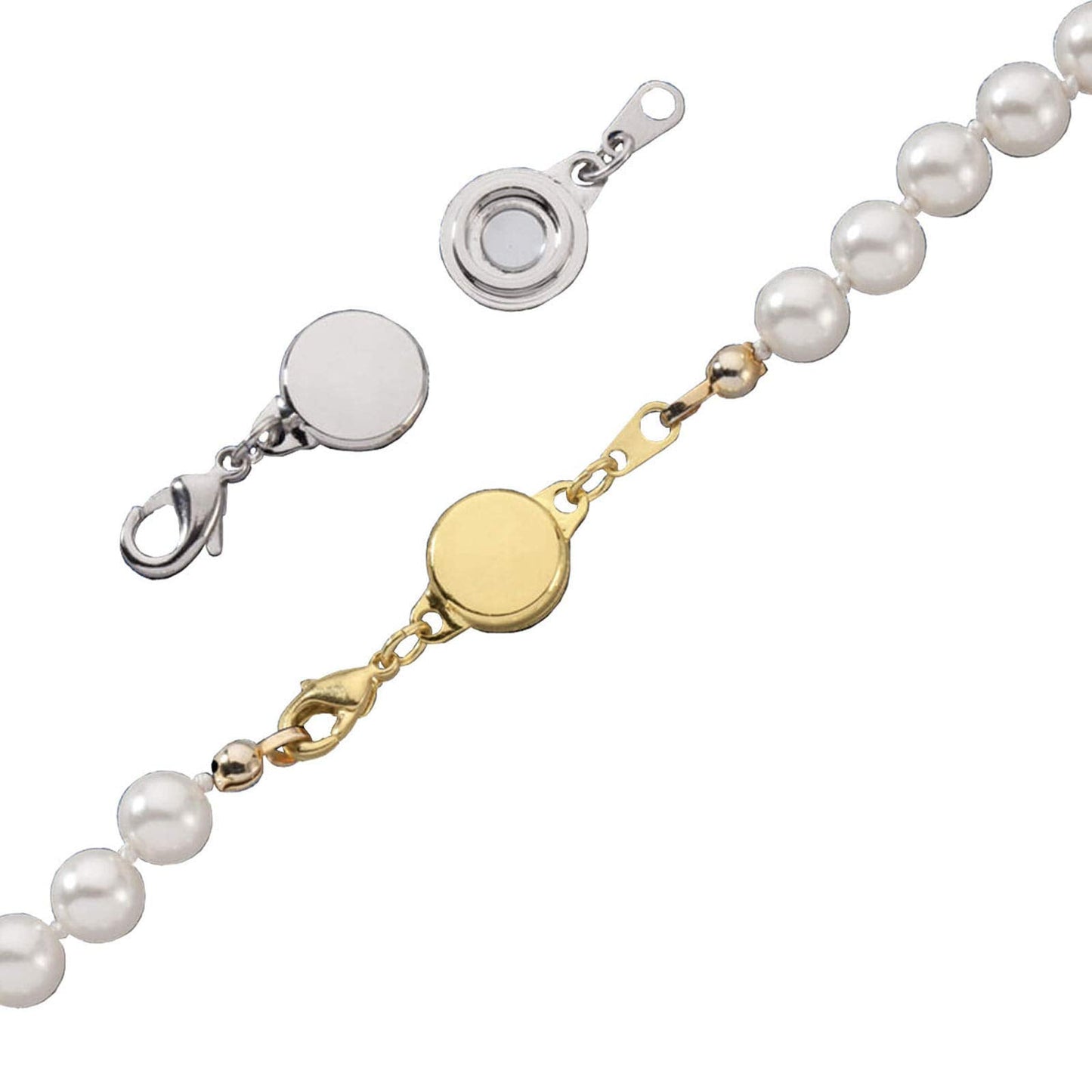 Zpsolution Locking Magnetic Clasps for Jewelry Necklaces Bracelets - Light and Small Keep the Clasp in Back