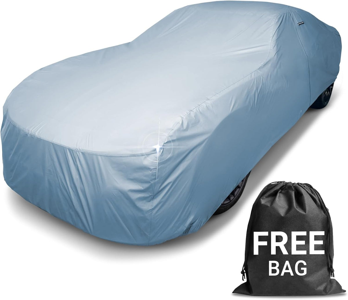 iCarCover Premium Car Cover for 1959-1970 Pontiac Bonneville Wagon Heavy Duty Waterproof All-Weather Automobiles Custom Fit Indoor Outdoor UV Snow Protection Covers with Straps and Bag