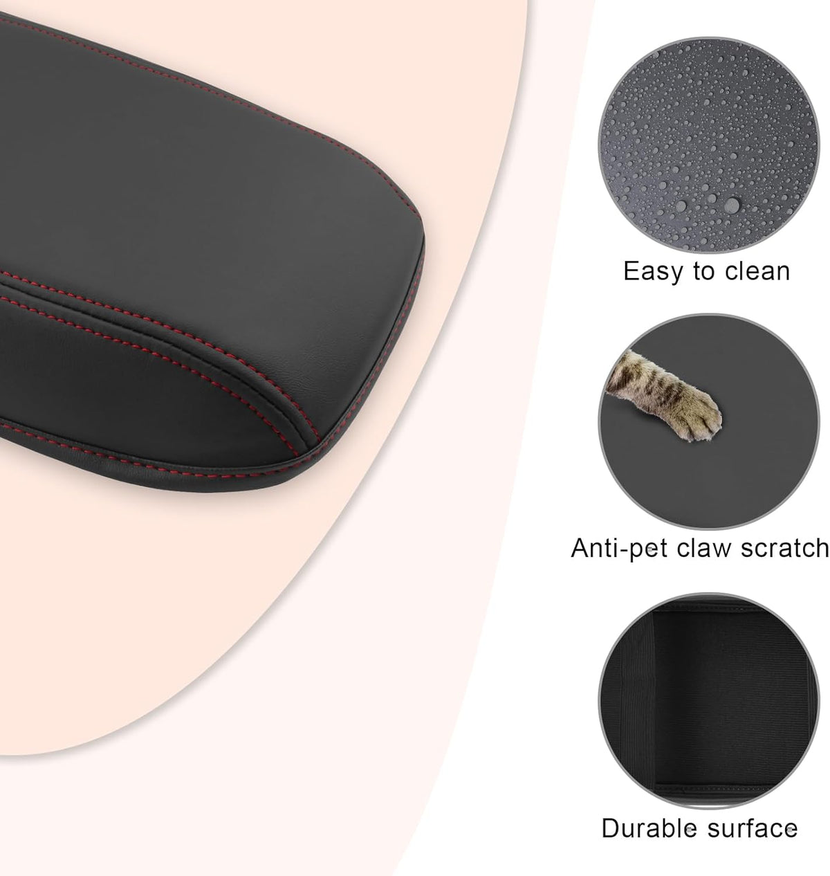 CDEFG for Volkswagen Golf R VW GTI Golf 8 MK8 2020-2025 Center Console Cover Armrest Box Cover for Golf R/GTI Golf8 Accessories Console Arm Rest Protector
