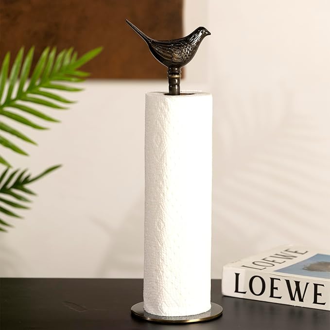 1 Luxurious Brass Paper Towel Holder countertop (Black)