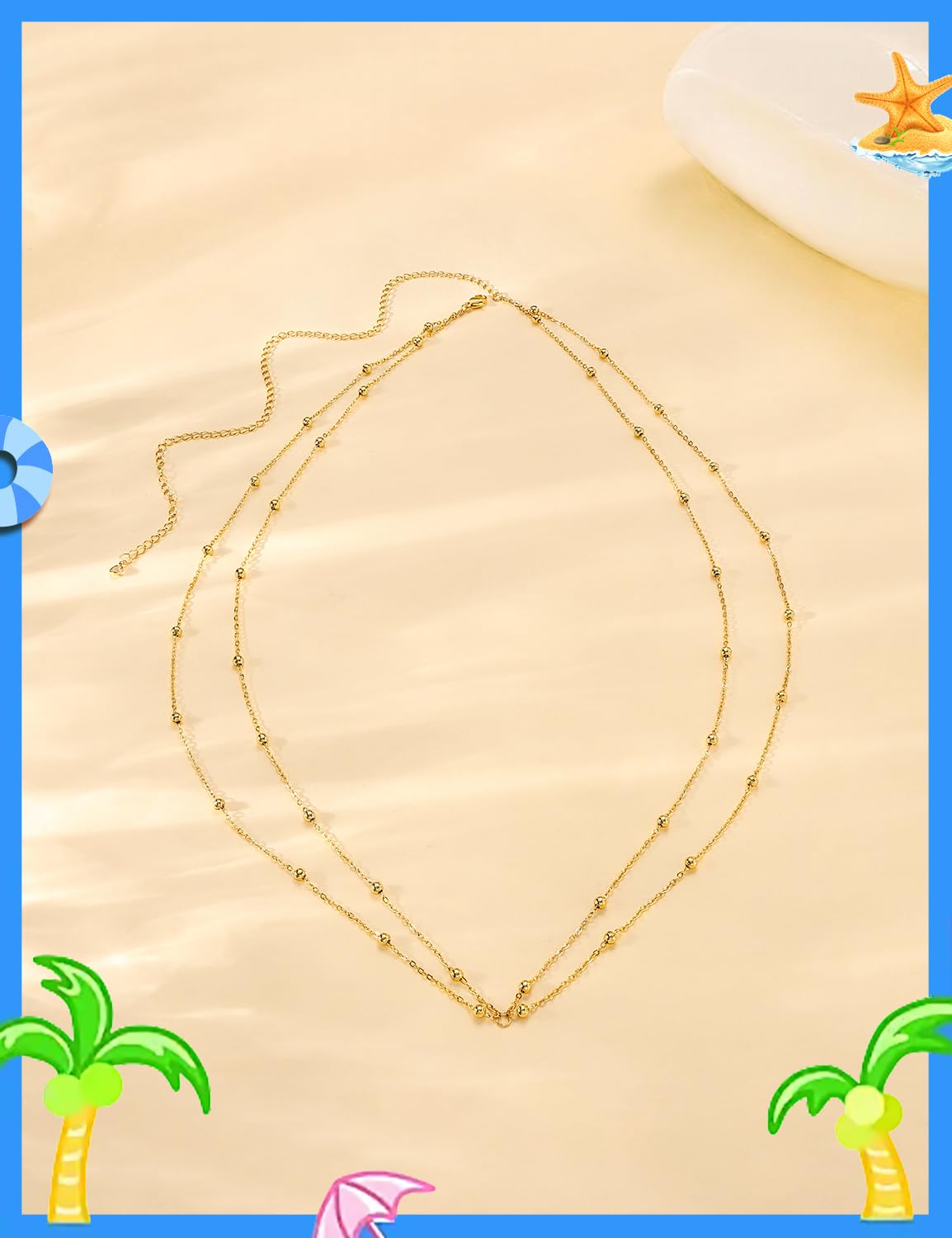 HEVOCY Gold Waist Chain for Women, Trendy Layered Belly Chain Jewelry, Adjustable Body Chain for Beach & Summer Outfit
