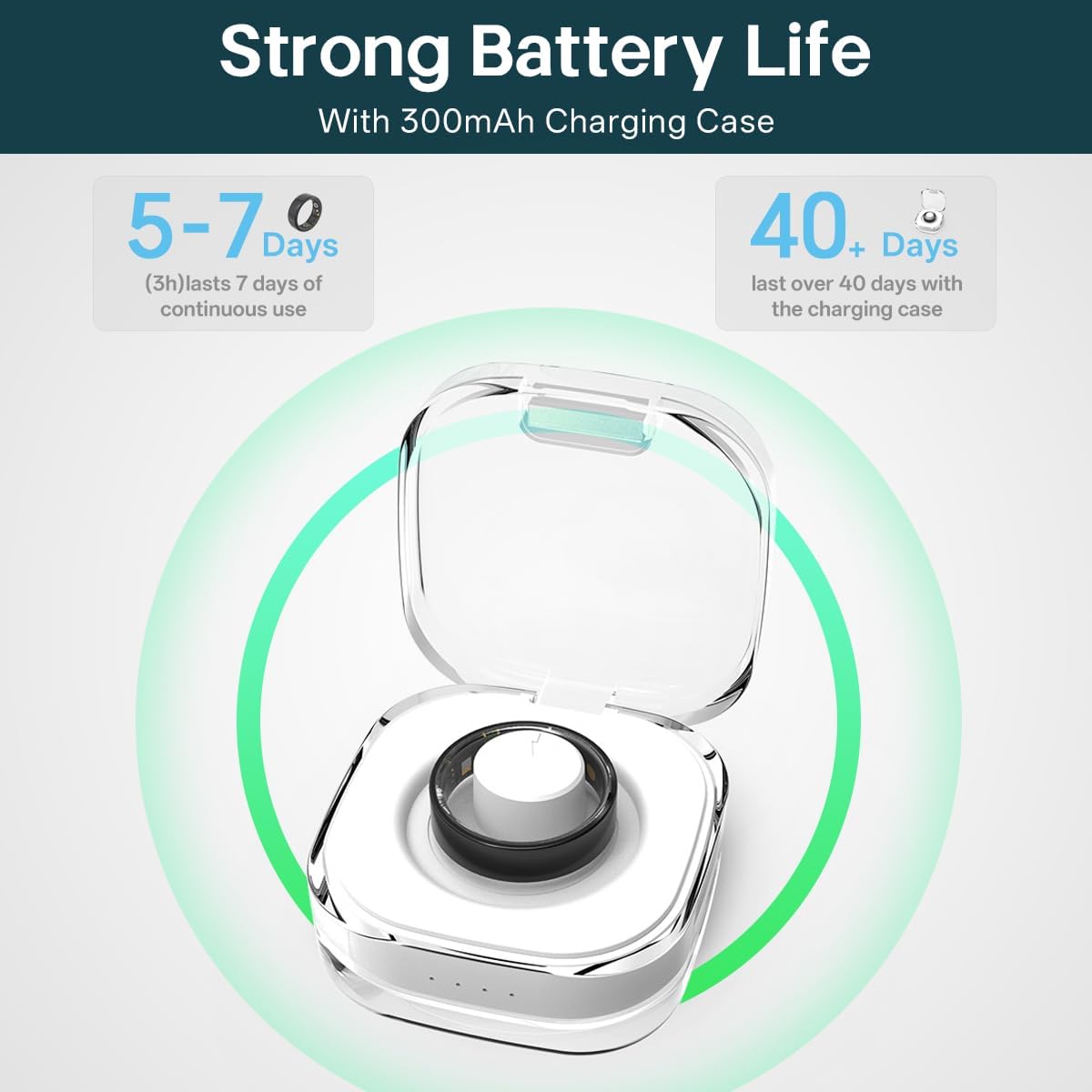 Smart Rings for Women Men,Fitness Tracker Ring,Heart Rate,Blood Oxygen,Blood Pressure,Step Tracker,Sleep Monitoring,No Subscription Fee,IP68 Waterproof Smart Ring for iphone&Android(Black 8)