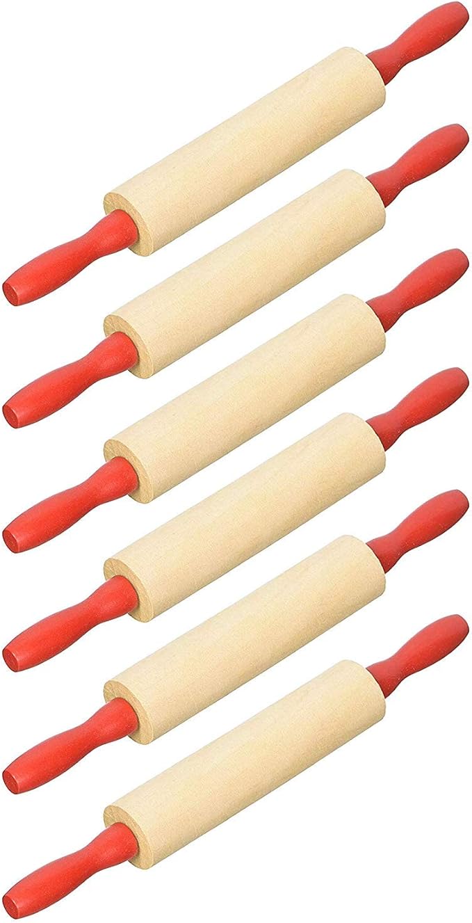 Rhode Island Novelty 7.5 Inch Wood Child Rolling Pin, Six per Order
