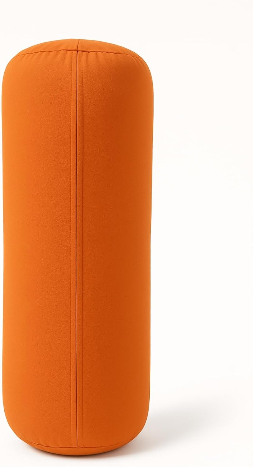 Yogikuti Iyengar Yoga Bolster for Restorative Yoga and Meditation – Lightweight Cotton Support Pillow with Handle for Easy Carry, Versatile for Pose Modification, Balance, Back Relief, and Relaxation