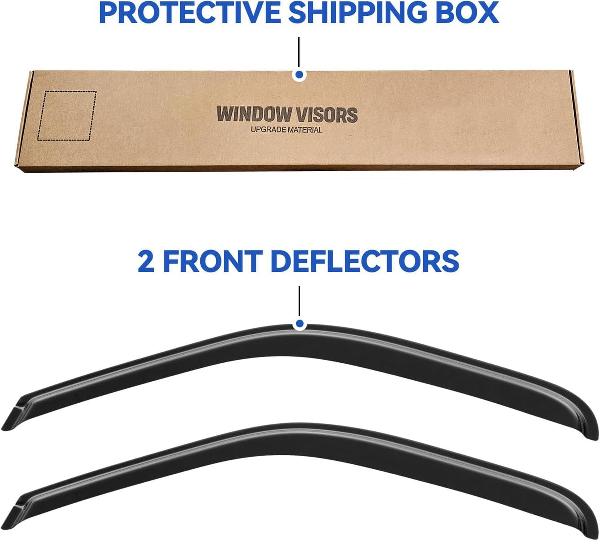 Window Visors Rain Guards for 2000-2006 Toyota Tundra Access Cab, Out-Channel Window Vent Wind Deflectors Visors Shades for 00-06 Tundra Regular Cab, for 2 Front Doors