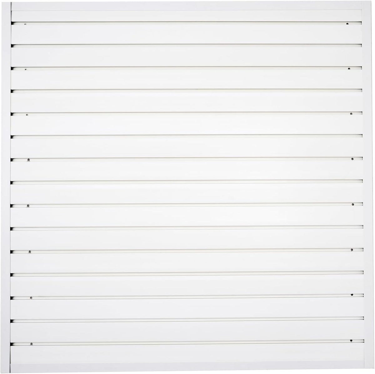 Slatwall Panel Garage Organizer Heavy Duty Wall Mounted, PVC Slat Panels Home Storage System, Tool Organization Peg Board 4ft by 4ft (White)