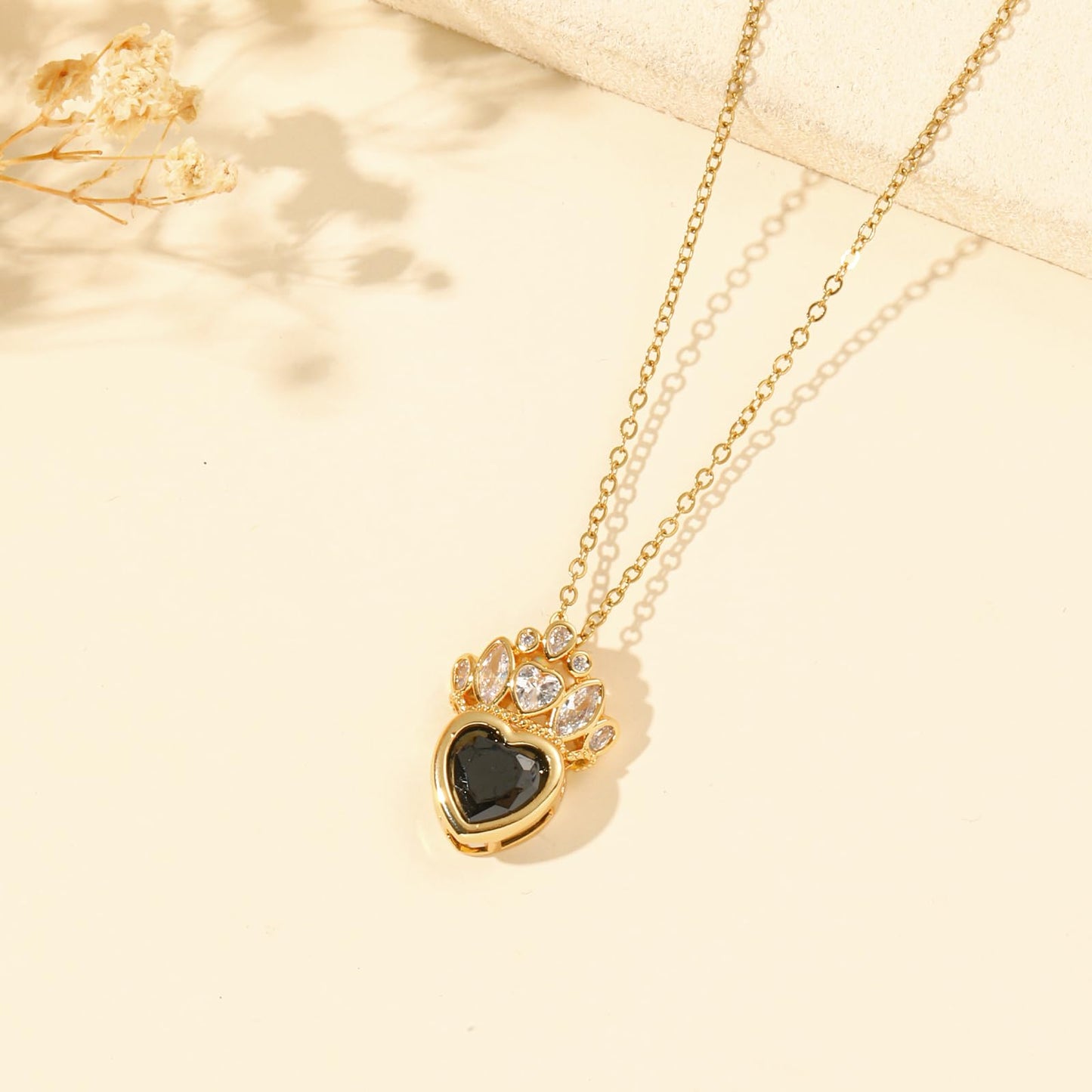 crataly Black Crown Heart Necklace for Women-Gold Plated Princess Necklace For Valentine's Day Mother's Day Christmas Birthday Gifts