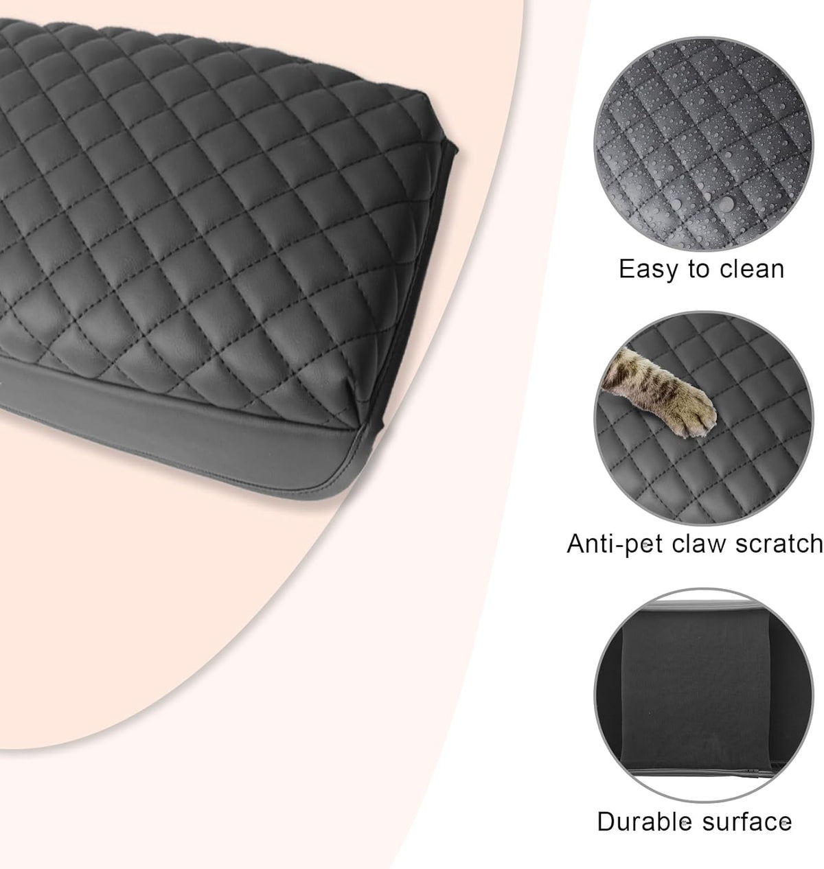 CDEFG for Honda HR-V HRV 2023-2025 Center Console Cover Armrest Box Cover for HR-V HRV (LX, Sport, EX-L) 2023 2024 2025 Accessories Console Arm Rest Protector