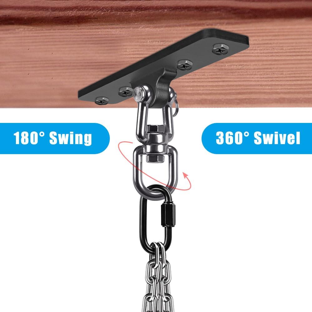 Heavy Bag Hanger, Punching Bag Ceiling Mount Hanger, 360° Rotation Hook for Boxing, MMA, Aerial Yoga, Hammock, and More, 600 LB Capacity