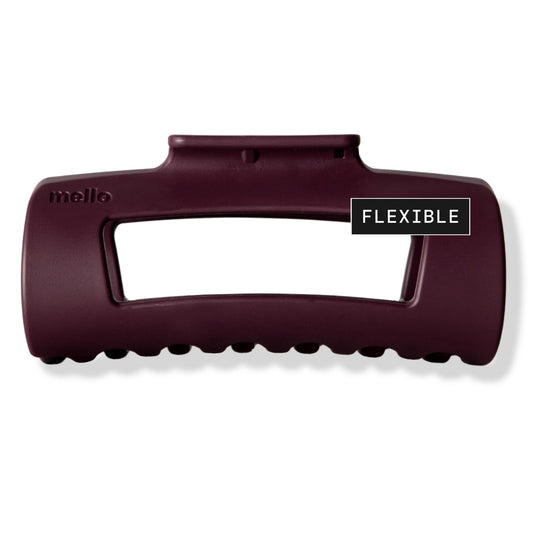 The Original Mello Hair Claw Clip Squishy Claw Clip Made in Korea Patent Pending 30021976 (Burgundy, Medium)