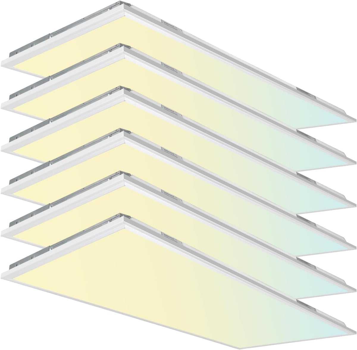 2X4 Led Flat Panel Light,0-10V Dimmable,3000K/4000K/5000K, 30W/40W/50W, Drop Ceiling Light for Mall, Officerom, Garage