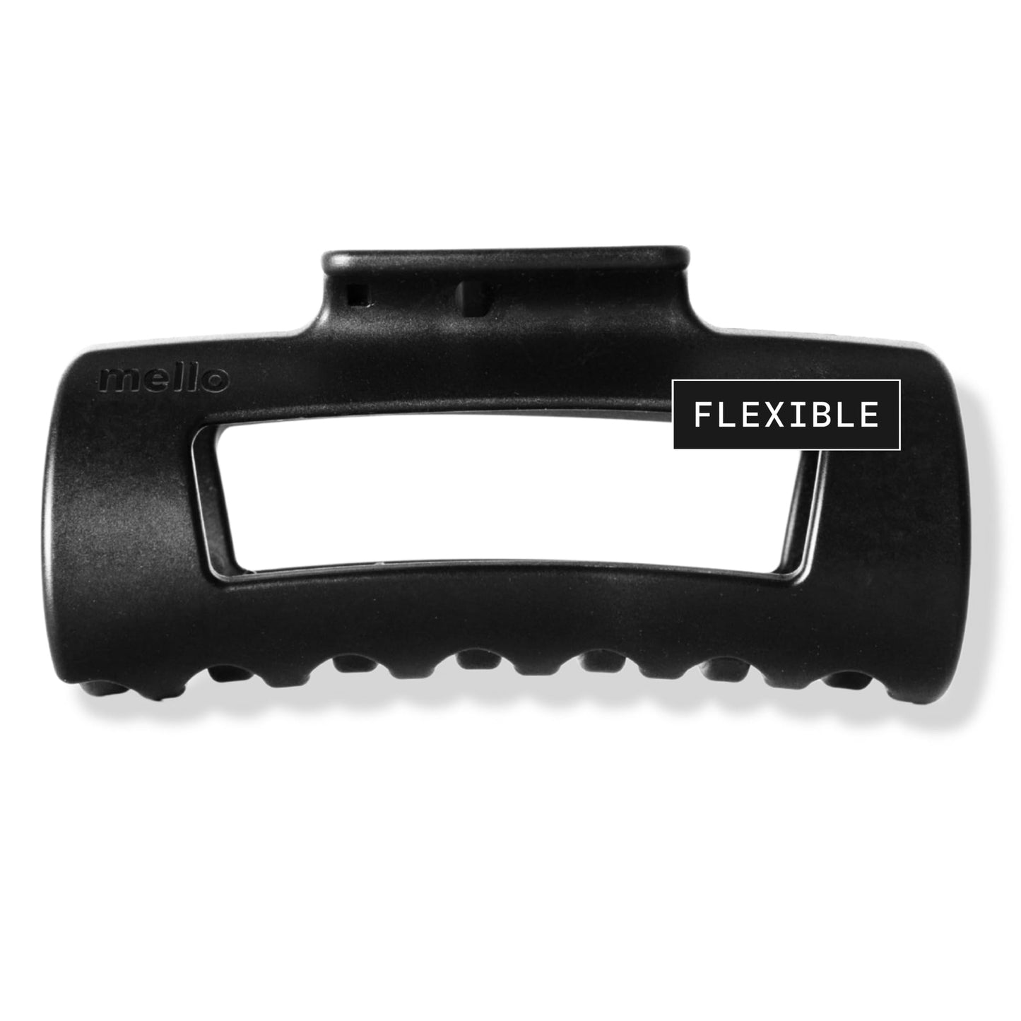 The Original Mello Hair Claw Clip Squishy Claw Clip Made in Korea Patent Pending 30021976 (Black, Medium)