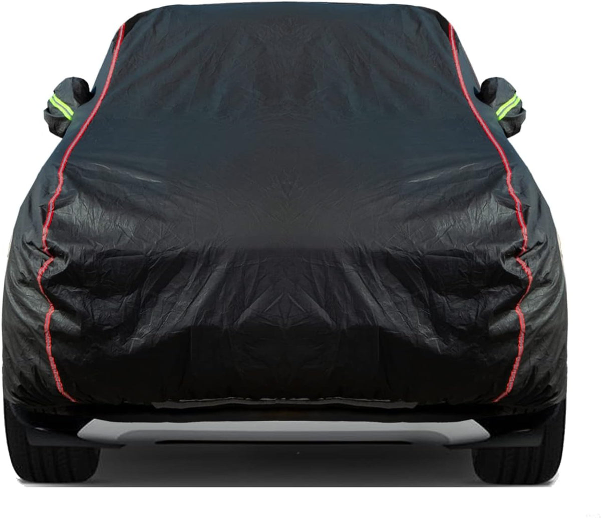 Breathable New Material, Waterproof Car Cover, Locks and Zipper Doors, Sunscreen Waterproof UV Prevention Snowproof Wind and Windproof,Suitable for Indoor Outdoor,for SUV (up to 180") B10