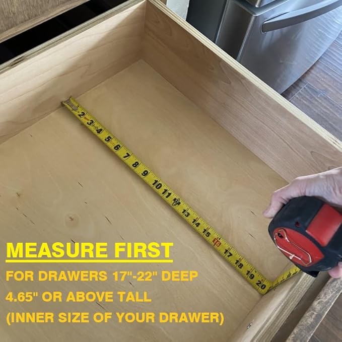 Fabsome Dresser Drawer Organizers 6 Pack, 4.65'' High Adjustable from 17-22‘’ Bamboo Drawer Dividers for Clothing Baby Clothes, Wooden Separators for Dresser Nursery Organization with Soft Foam Ends