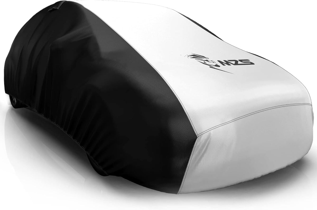 MZS Hatchback Car Cover for Automobiles, All Weather Waterproof Protection Cover fits up to 171 inch Hatchback, Two Tone Full Exterior Covers with Rain Sun Wind Proof Vents Adjustable Buckle