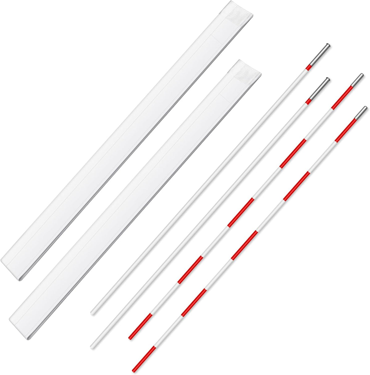 Shappy Volleyball Antenna Pole Set Volleyball Training Equipment Beach Sports Indoor Outdoor Accessories Fiberglass Collapsible Referee Antennae Poles with Sleeve