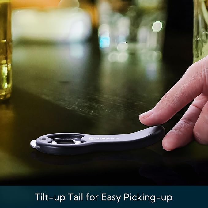KITCHENDAO 2 in 1 Magnetic Beer Bottle Opener for Fridge and RV with Cap Catcher - Pop Can Soda Can Opener, Stick to Refrigerator for Easy Storage with Magnet, Gift for Men Husband Father