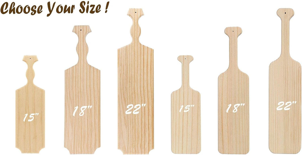 BATTIFE 22inch Greek Sorority Paddle Unfinished Wooden Pine Fraternity Paddles - Solid Wood Paddle [2Pack]