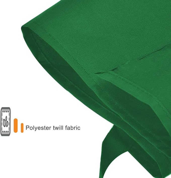 Total 12 PCS Plain Bib Blackish Green Bulk Aprons for Women Men Adult with 2 Front Pockets-BBQ Dad Grilling Cooking Apron (green-12pcs)