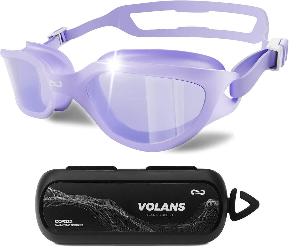 COPOZZ Swim Goggles Adult Women, Swimming Goggles for Women & Men, Anti-Fog No Leaking UV Protection for Adult
