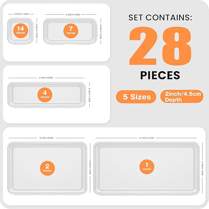 【Military Grade】A-LuGei Drawer Organizer, 【】 Makeup organizer, 【Holds 177 Items】 Bathroom Organizers and Storage, Organization and Storage, Desk Drawer Organizer for Bathroom Vanity