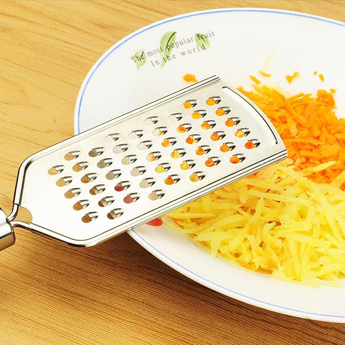 Cheese Grater, 9.4 Inch x 2.2 Inch Stainless Steel Vegetables Zester for Vegetables, Cheese, Fruits and Lemon (1)