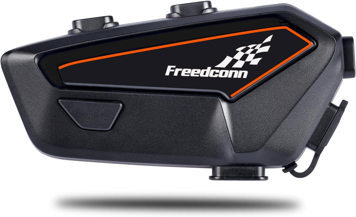 FreedConn F1 Motorcycle Helmet Bluetooth Headset with CVC Noise Cancellation, Stereo Music, Bluetooth 5.2, IP65 for Motorcycle Touring, Snowmobile/ATV