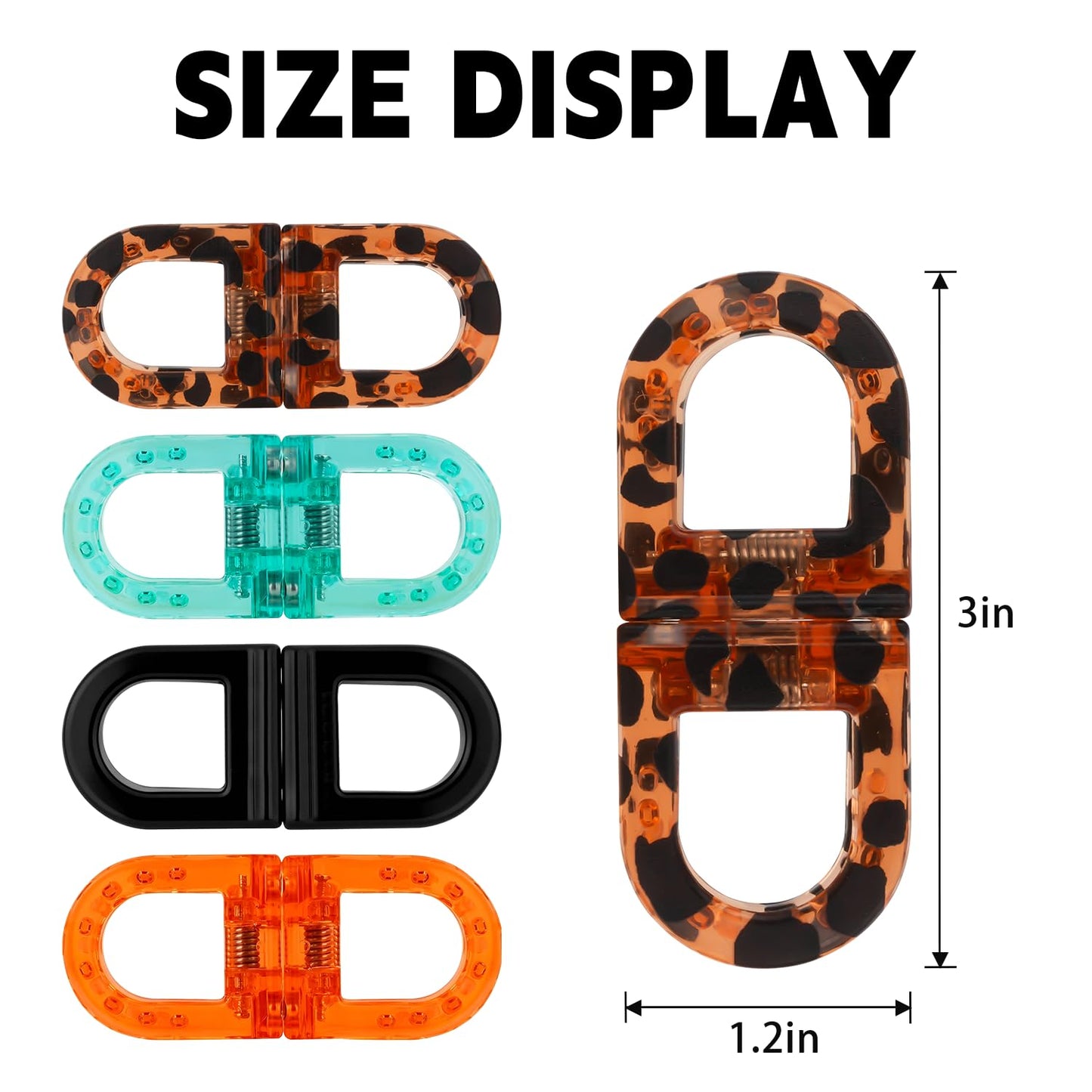 Magnetic Hair Clips, Strong Hold No-Slip Magnetic Hair Styling Clips, Clip No Crease Hair Types Strong Hold, Seamless 2-in-1 Design for Easy Everyday Hairstyles (New-Orange)
