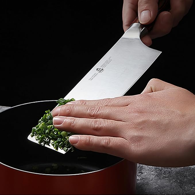 TUO Nakiri Knife 6.5" Japanese Vegetable Cleaver, Chef Knife for Kitchen Vegetable Chopping, German High Carbon Stainless Steel, Ergo Pakkawood Handle