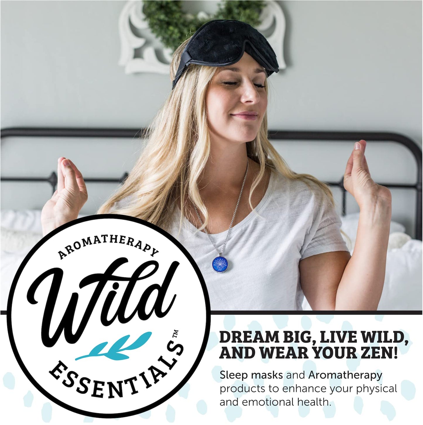 Wild Essentials Couple’s Heart Necklace Essential Oil Diffuser Kit, Lavender, Lemongrass, Peppermint, Orange Oils, 12 Refill Pads, Calming Aromatherapy Gift Set, Customizable Color Changing, Perfume