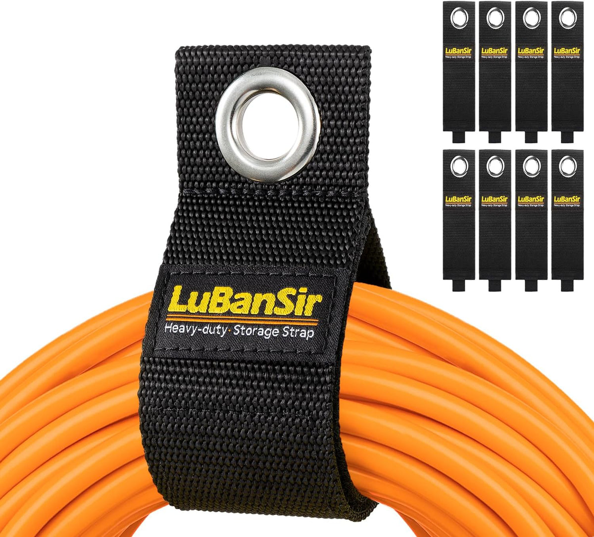 LuBanSir 9 Pack Extension Cord Holder, 17-Inch Extension Cord Storage Strap for Garage Organization and Storage