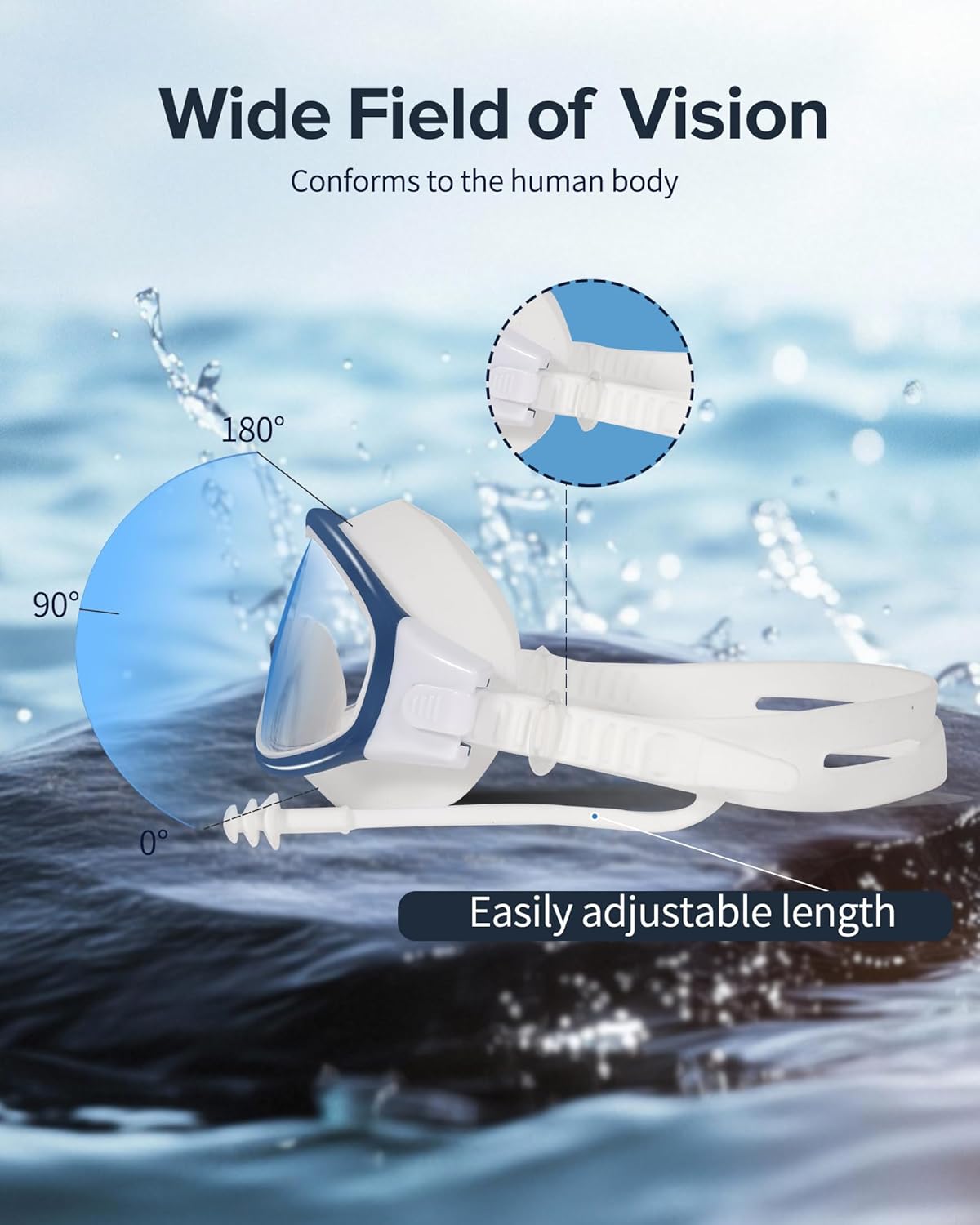 Adult Swimming Goggles,Leak-Proof,Anti-Fog Pool Glasses,Wide View Swim Goggles with Ear Plugs and Nose Clip