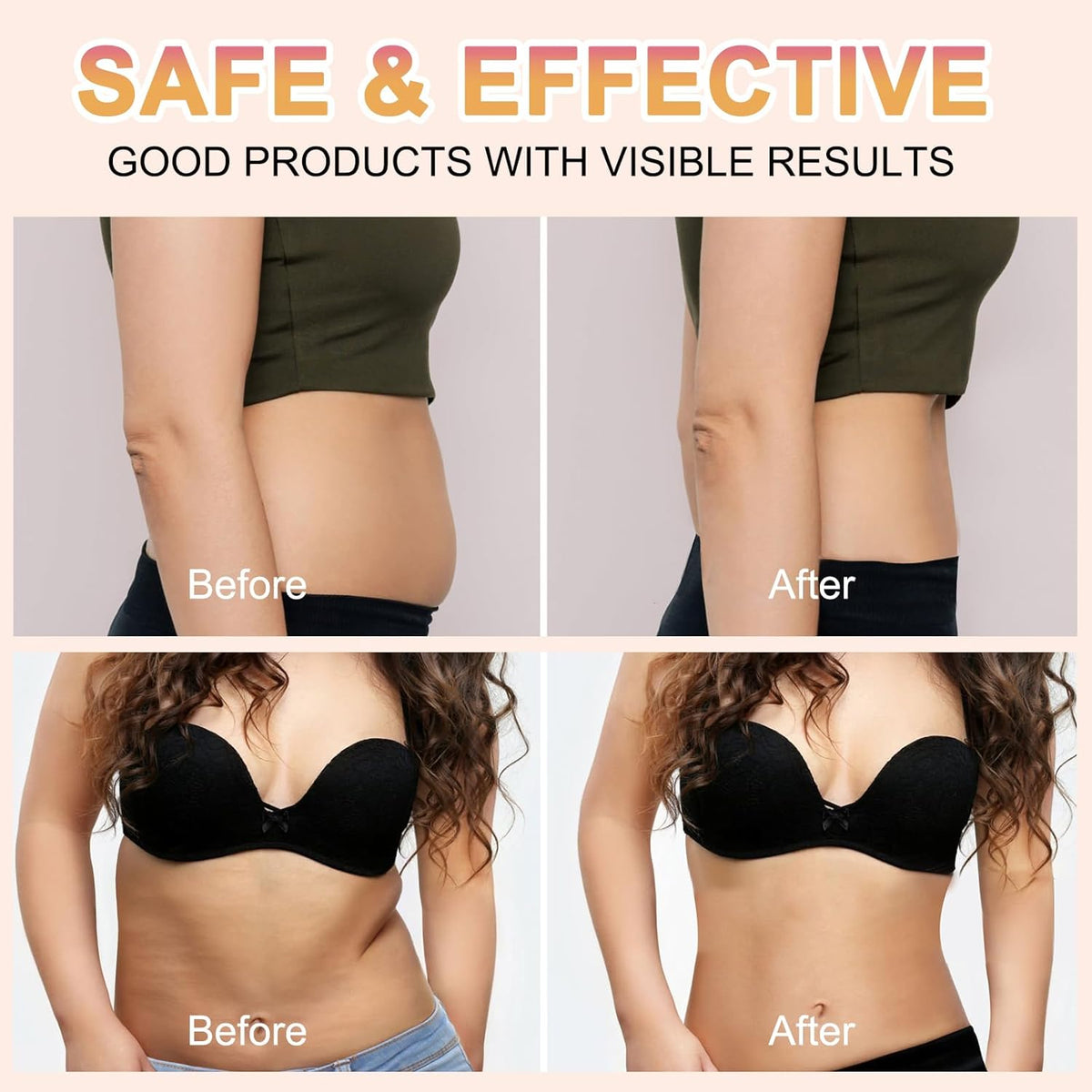 B Flat Belly Firming Cream - Body Cream Skin Tightening for Stomach Thighs & Butt, Firming and Moisturizing Body Tightening Cream