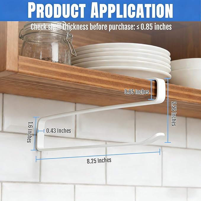 1 Pack Tumbler Lid Organizer, Versatile Cup & Water Bottle Lid Holder, Upgraded Kitchen Space Saver & Under Cabinet Storage, No Adhesive or Drilling Needed, Multi-Use Tumbler Lid Holder, White