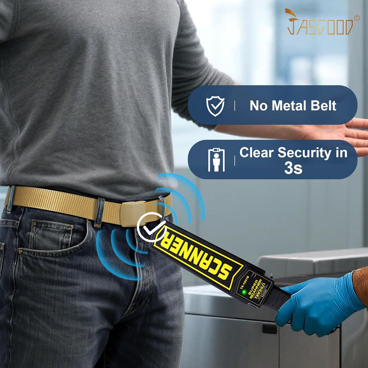 JASGOOD Nylon Canvas Breathable Military Tactical Men Waist Belt With Plastic Buckle