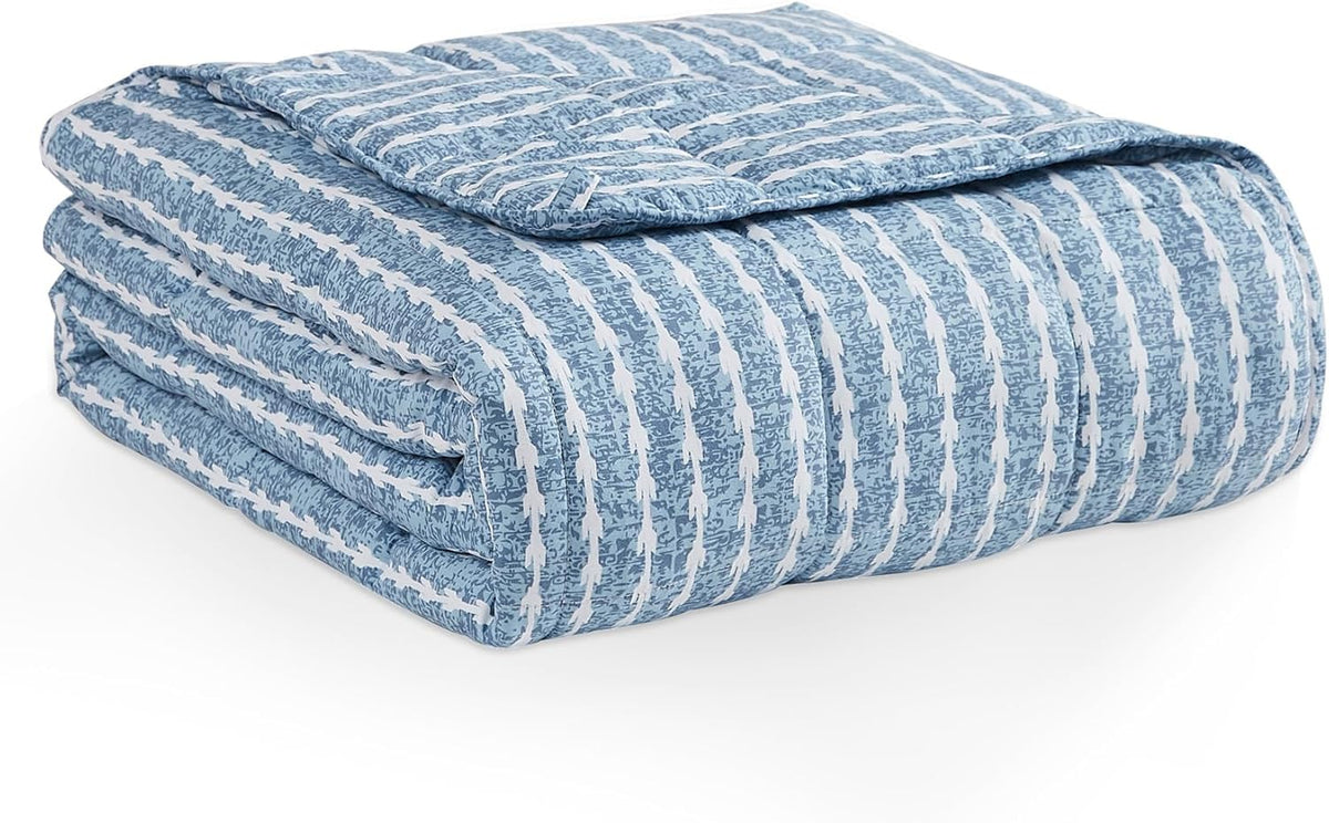 L'AGRATY Weighted Blanket - 60"x80" 15lbs Cooling Breathable Heavy Blanket Microfiber Material with Glass Beads for Adult All-Season Summer Fall Winter Soft Thick Comfort