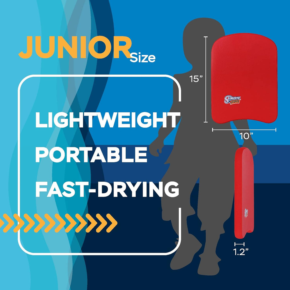 Sunlite Sports Swimming Kickboard - One Size Fits All - A Great Training Aid for Children and Adults