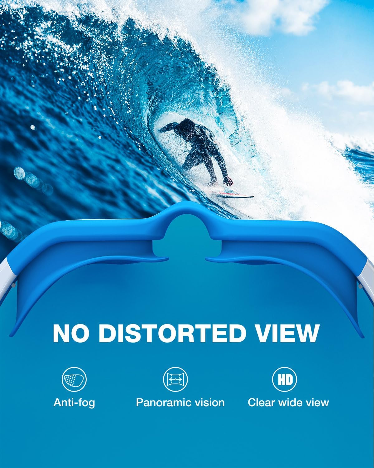 ZIONOR G1 Polarized Swimming Goggles for Unisex Adult Women Anti Fog 100% Anti UV Diving Goggles