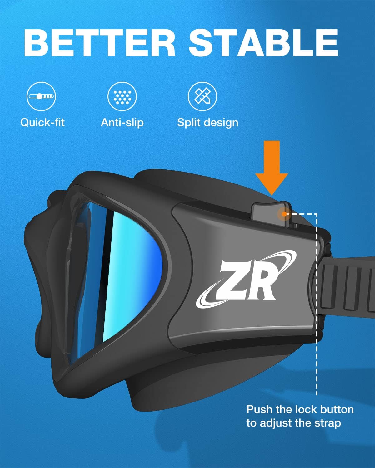 ZIONOR G1 Polarized Swimming Goggles for Unisex Adult Women Anti Fog 100% Anti UV Diving Goggles