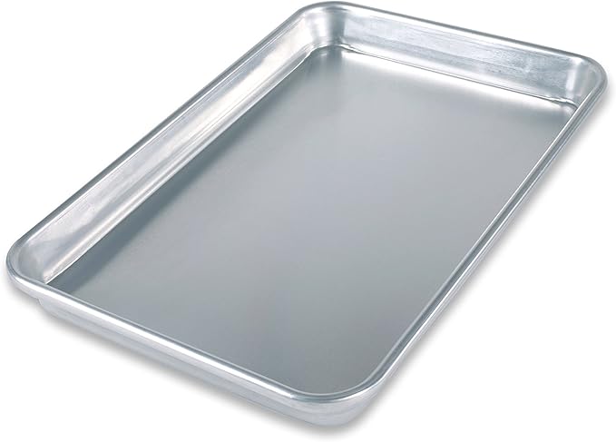 USA Pan Bare Aluminum Bakeware 1045QS-BB Quarter Sheet Baking Pan Warp-Resistant, Rust-Proof Bakeware