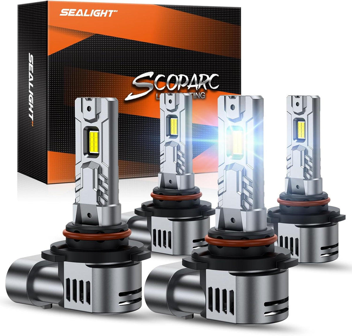 SEALIGHT 9005/HB3 9006/HB4 Fog Bulbs Combo, 90,000LM 1:1 Design 9005 9006 Fog Bulbs, Plug-N-Play, Pack of 4